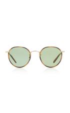 Garrett Leight Wilson Round-frame Stainless Steel Sunglasses