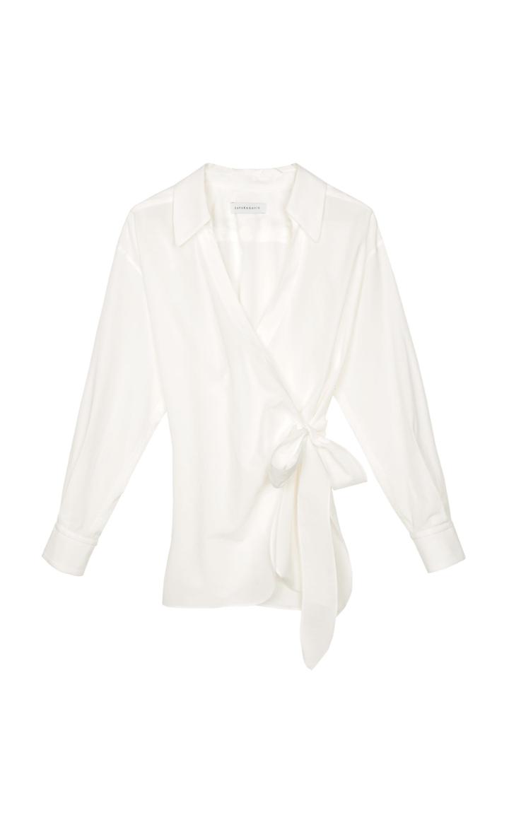 Moda Operandi Sayaka Davis Wrap-effect Poplin Top