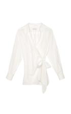 Moda Operandi Sayaka Davis Wrap-effect Poplin Top