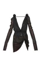 Mach & Mach Black Silver Sparkling Dress With Knots