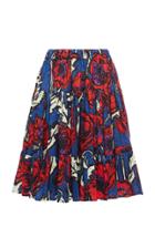 Moda Operandi La Doublej Love Floral-print Cotton Skirt Size: S