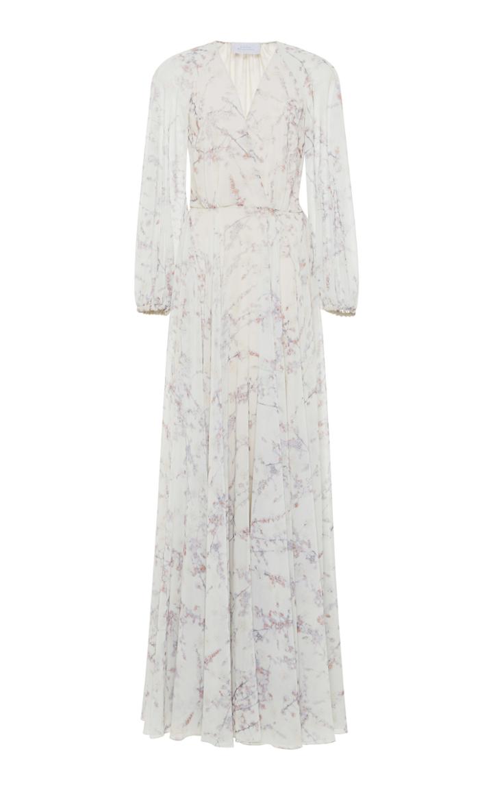 Luisa Beccaria Printed Wide Sleeve Dress