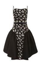 Michael Kors Collection Pannier Dress With Embroidery