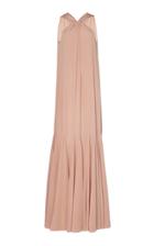 Moda Operandi Rochas Draped Silk-chiffon Dress Size: 40