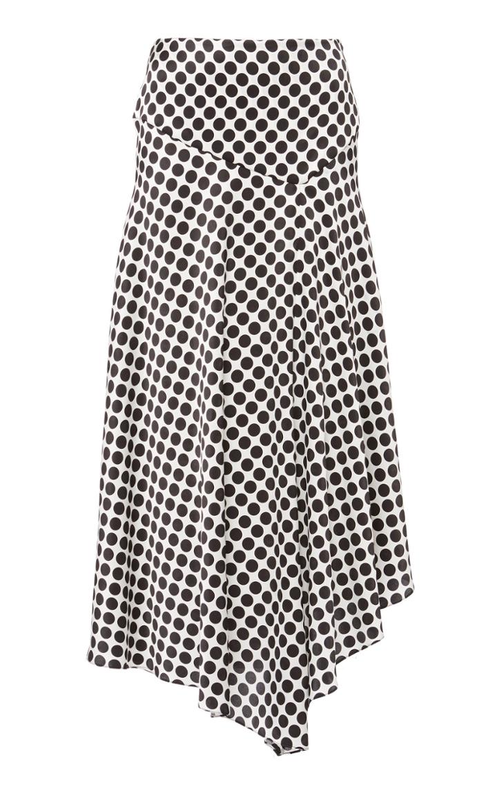 Alexandre Vauthier Asymmetric Polka-dot Silk-blend Skirt
