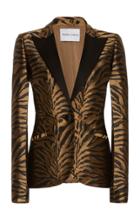 Prabal Gurung Notch Collar Fitted Jacquard Jacket