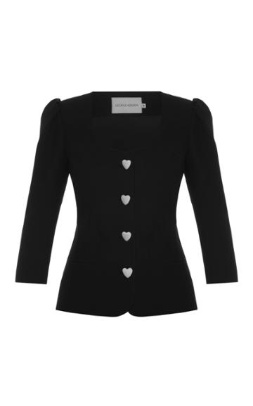 George Keburia Sweetheart Crepe Jacket