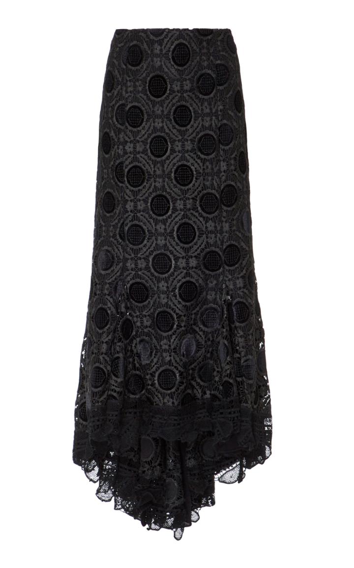 Martha Medeiros Agatha Guipure Lace Midi Skirt