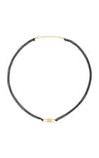 Monica Rich Kosann 18k Yellow Gold And Diamond Double Sided Lock Charm And Black Lacquered Stainless Steel Chain Necklace
