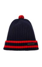 Prada Striped Wool And Cashmere Beanie