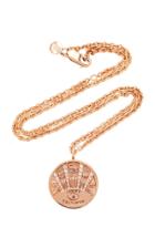 Marlo Laz 14k Rose Gold Talisman Coin Necklace