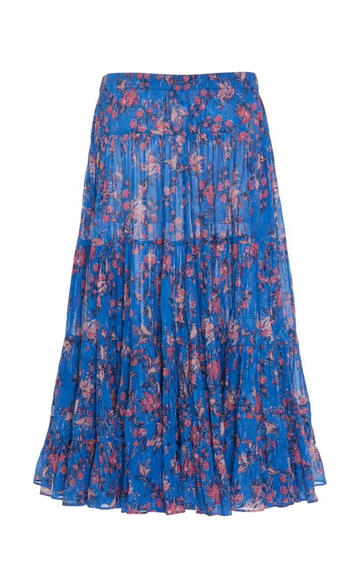 Isabel Marant Toile Elfa Printed Cotton Voile Skirt