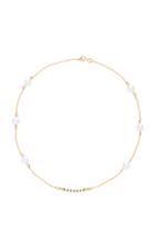 Sarah Hendler 18k Gold Enamel And Pearl Necklace