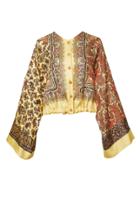 Etro Exaggerated Sleeve Printed Silk Blouse