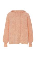 Ganni Ribbed Wool-blend Hooded Top