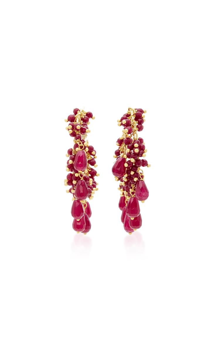 Rosantica Pascoli Gold-tone Red Quartz Earrings