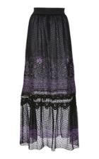 Anna Sui Fountains Of Fancy Clip Dot Jacquard Skirt