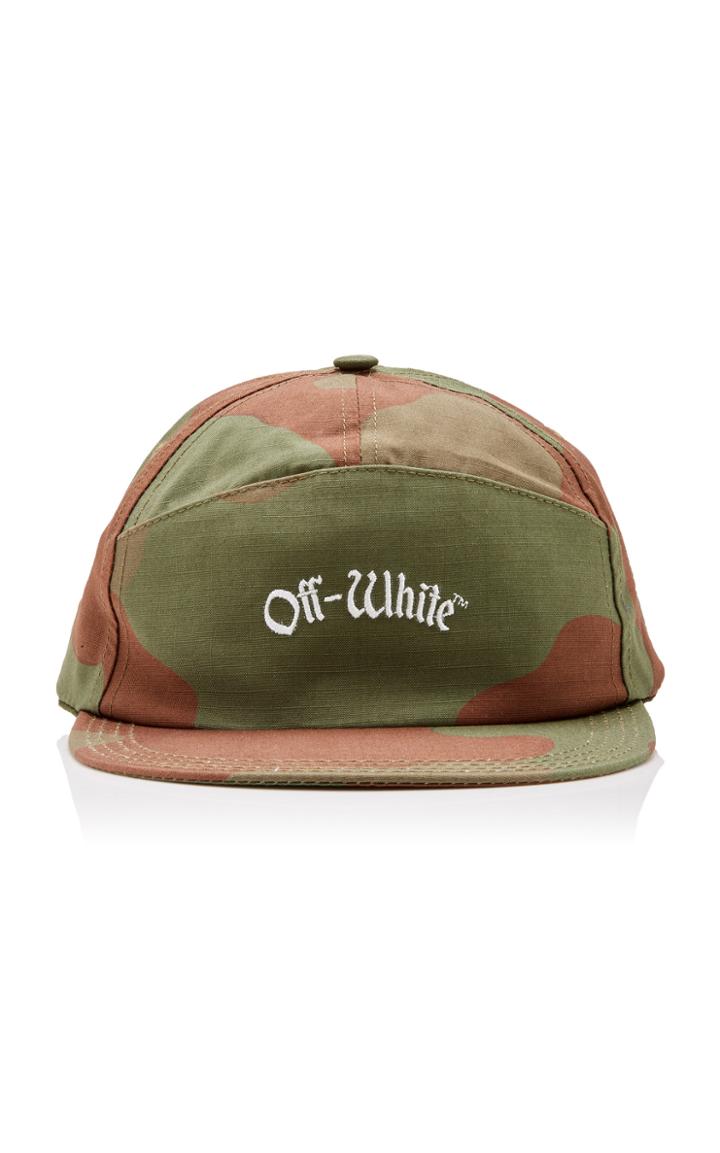 Off-white C/o Virgil Abloh Embroidered Camouflage Cotton-canvas Baseball Cap