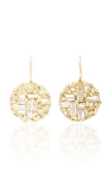 Polly Wales One-of-a-kind Mondrian Diamond Hook Earrings