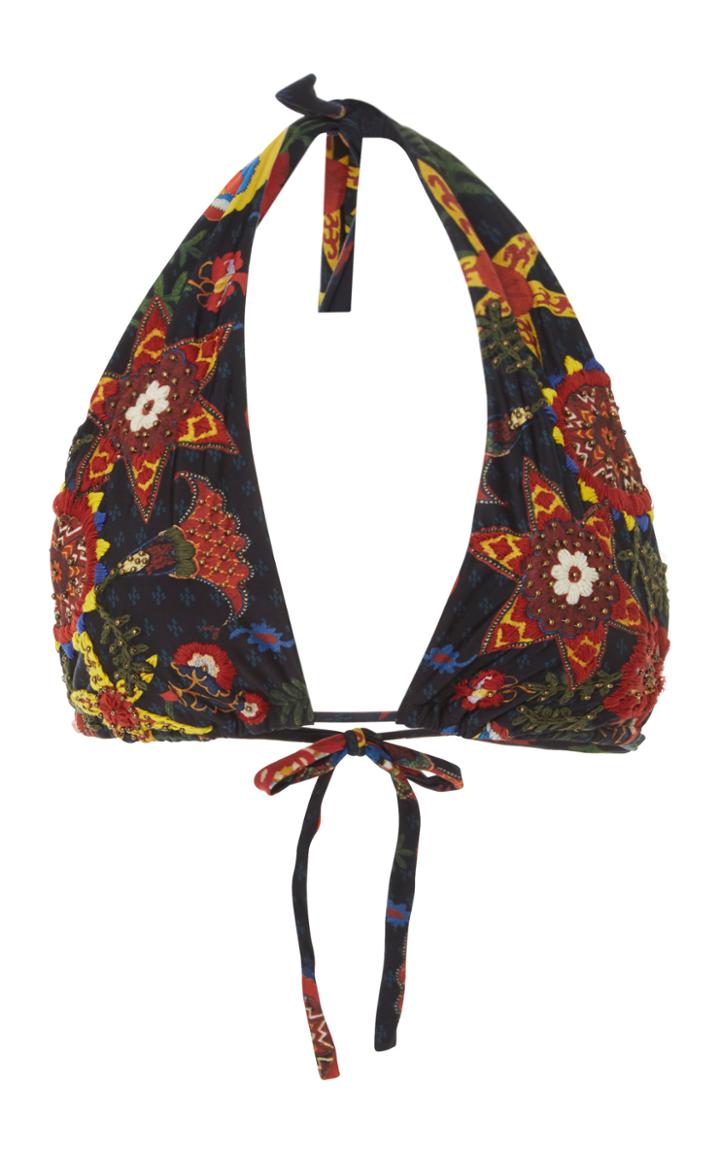 Lenny Niemeyer Embroidered Triangle Bikini Top