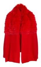 Moda Operandi Sally Lapointe Fox Fur-trimmed Cashmere Blend Scarf Sweater