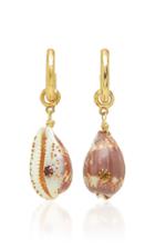 Brinker & Eliza Og Gold-plated, Shell And Glass Earrings