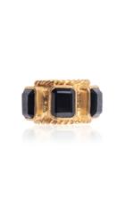 Valre Gold-plated Onyx Ring Size: 5