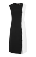Reem Acra Color Block Silk Sleeveless Dress