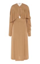 Moda Operandi Victoria Beckham Ruffled Cutout Crepe Dress Size: 6