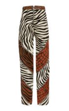 Richard Quinn Animal-printed Straight-leg Leather Pants