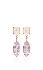 Alasia Anemoni Pink Quartz And Amethyst Earrings