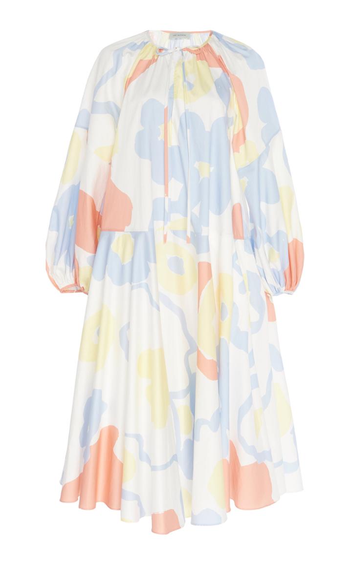 Moda Operandi Lee Mathews Jeanie Floral-print Cotton Midi Dress Size: 0
