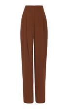 J. Mendel High Waist Pleated Twill Trousers