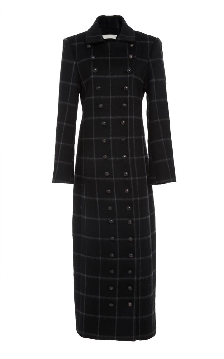 Partow Grayson Brushed Windowpane Coat