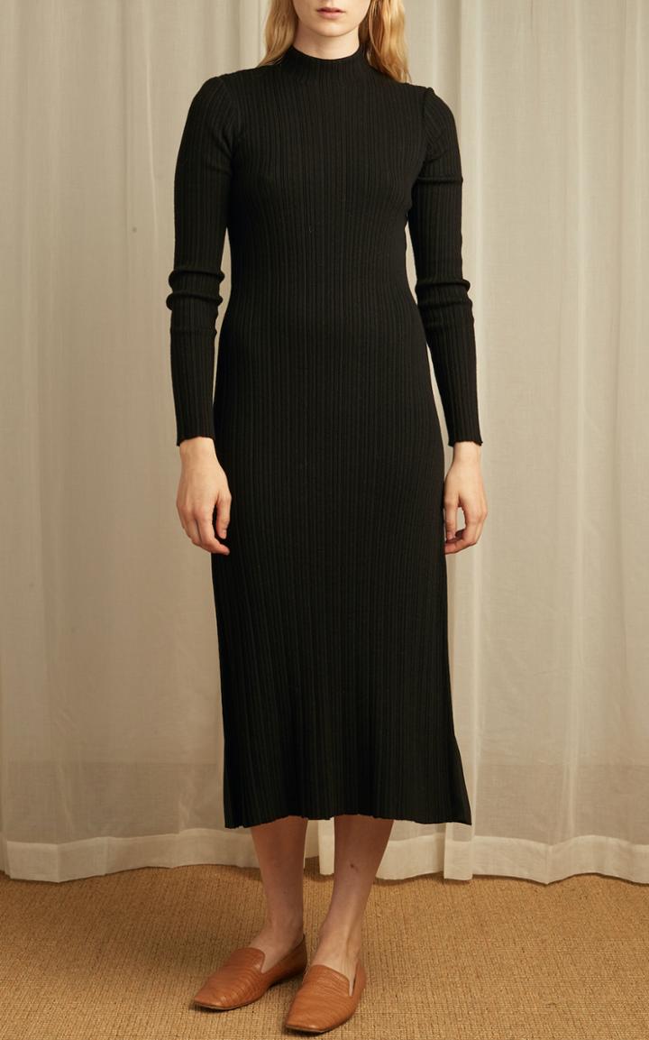 Moda Operandi Vince Ribbed-knit Midi Turtleneck Sweater Dress