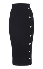Balmain Button Detail Midi Skirt
