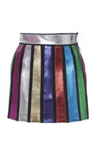 Attico Color Blocked Pvc Mini Skirt
