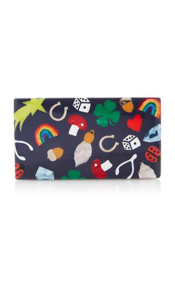 Edie Parker Lucky Charms Jean Clutch