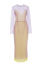 Diane Von Furstenberg Long Sleeve Double Layer Lace Dress