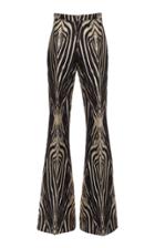 Christian Siriano Zebra Print Crepe Trousers