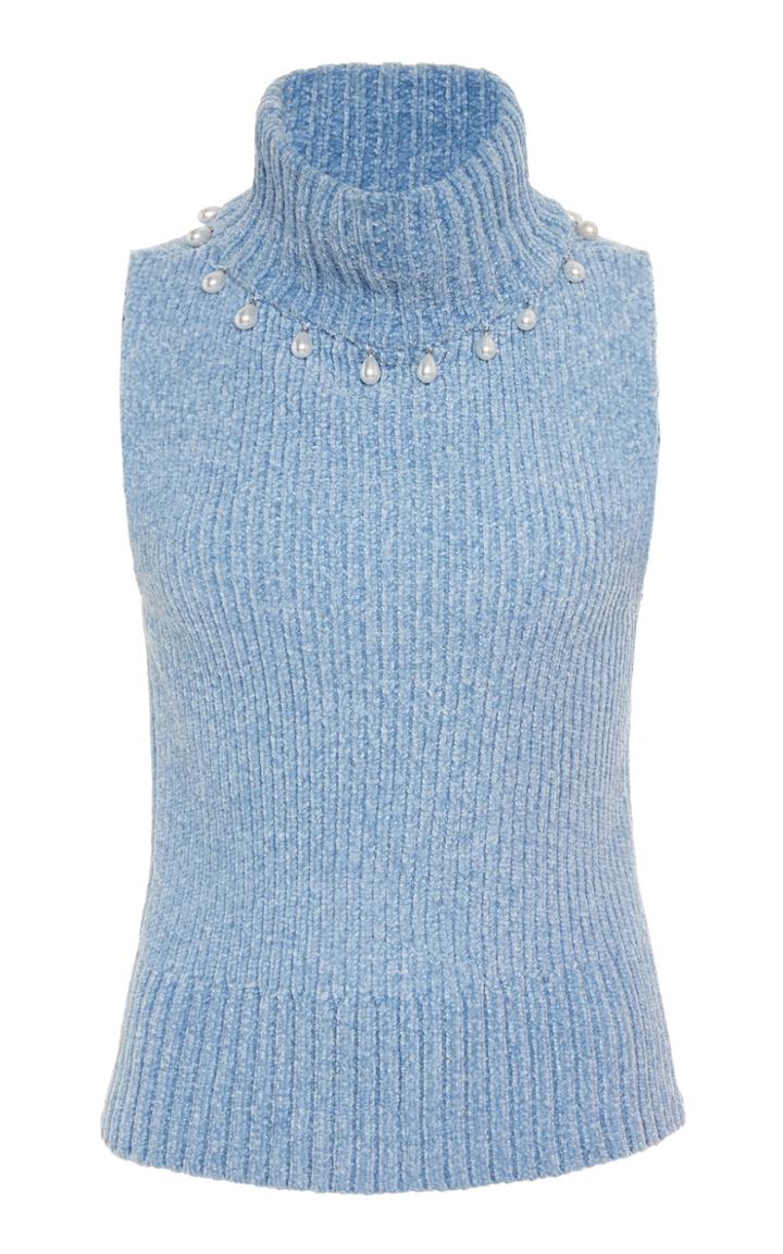 Staud Floyd Chenille Pearl Top