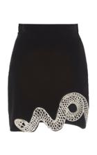 David Koma Snake Embroidered Mini Skirt