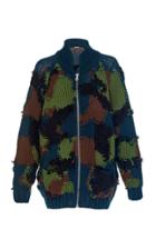 Miu Miu Zip-up Camouflage Cardigan