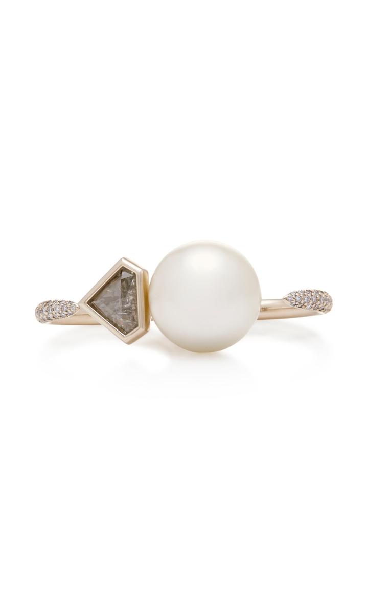 Mizuki One-of-a-kind Double Finger Snow White Ring