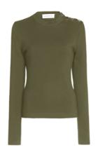 Moda Operandi Alexandre Vauthier Button Shoulder Wool Sweater