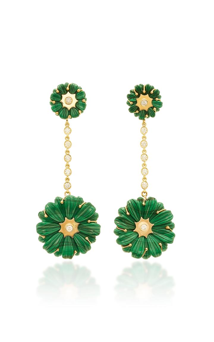 Brent Neale M'o Exclusive Medium Double Wildflower Drop Earrings