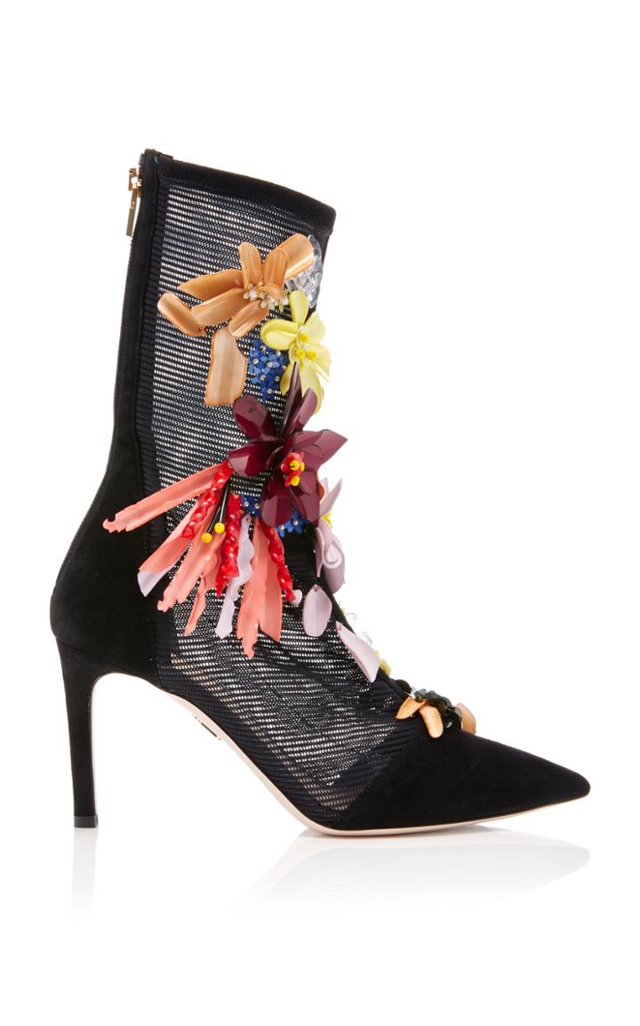 Cushnie Et Ochs Enzo Mid Length Embroidered Boot