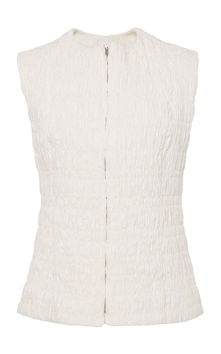 Moda Operandi Jil Sander Sleeveless Linen Zipper Top