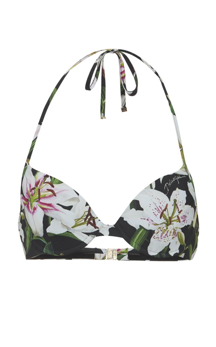 Dolce & Gabbana Printed Bikini Top Size: 1