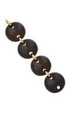 Antonia Miletto 18k Yellow Gold And Ebony Wood Marina Bracelet